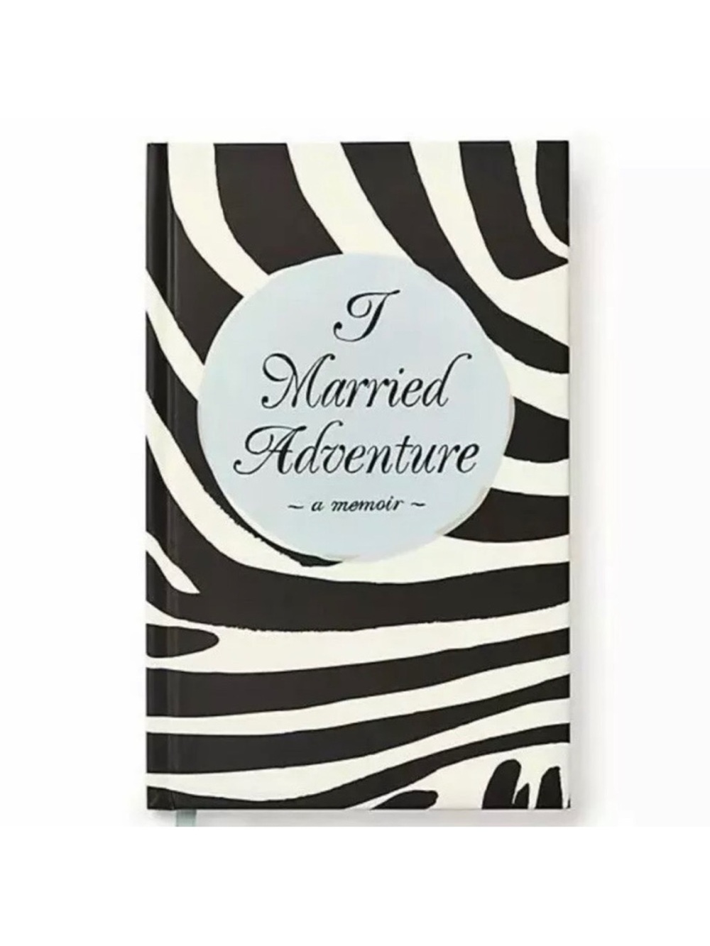 I Married Adventure Memoir Journal - Black & White Zebra Print Kate Spade